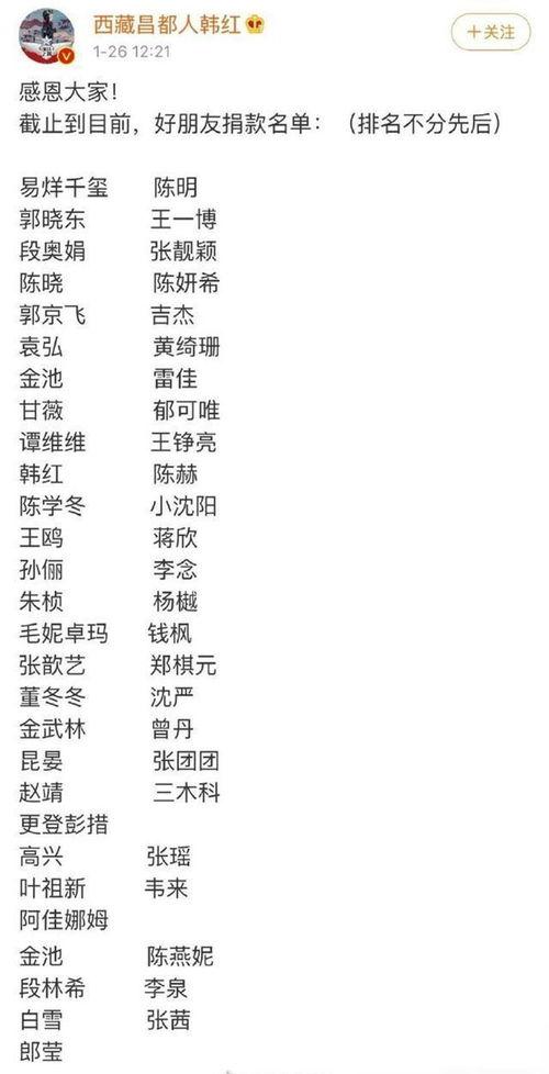 明星网红为疫情捐款视频